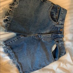 High waist denim shorts